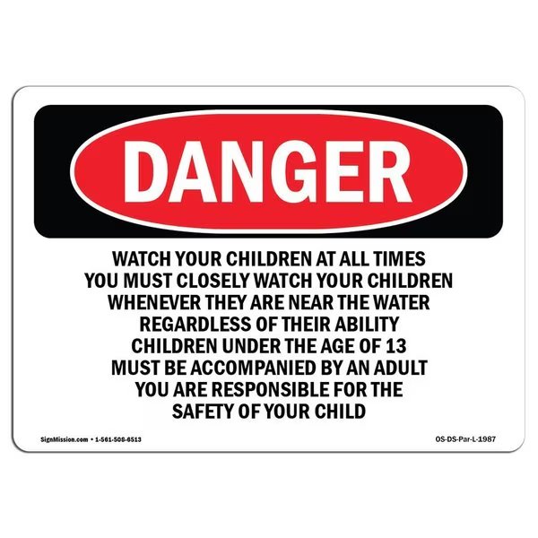 Safety Sign, OSHA Danger, 5